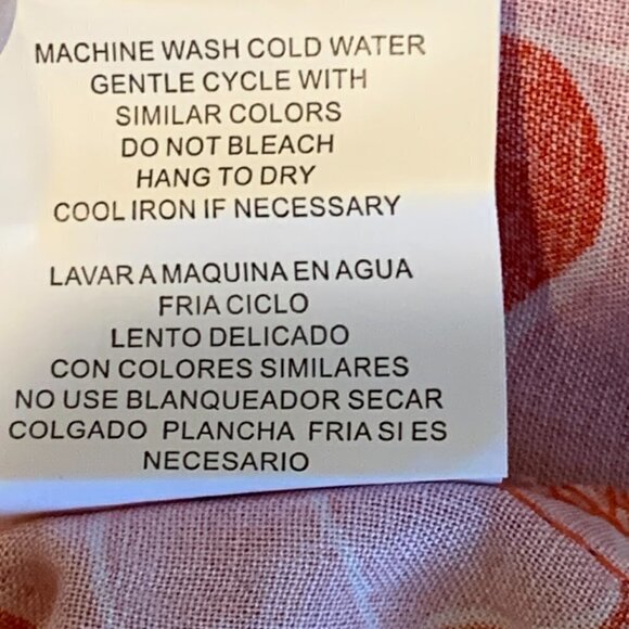 AUW Floral Sleeveless Tank Top Cutout Neck Sz L Orange & Pink Tropical #129M - Picture 9 of 9